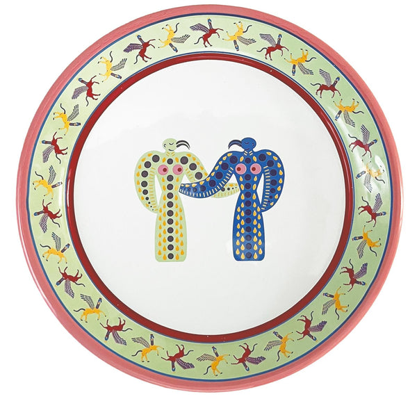 Cosmogenesis Eagle Goddesses Pink Plate