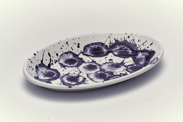 Floral Madness Violet Oval Plate (Box)